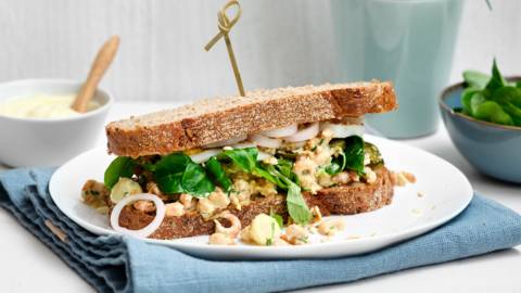Sandwich œufs-crevettes