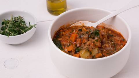 Soupe toscane aux légumes et pain