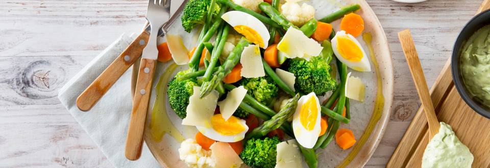 Salade de légumes vapeur
